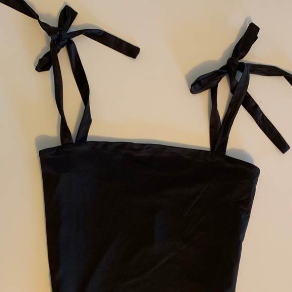 BLACK SLINKY BODYSUIT - Picture 1 of 5